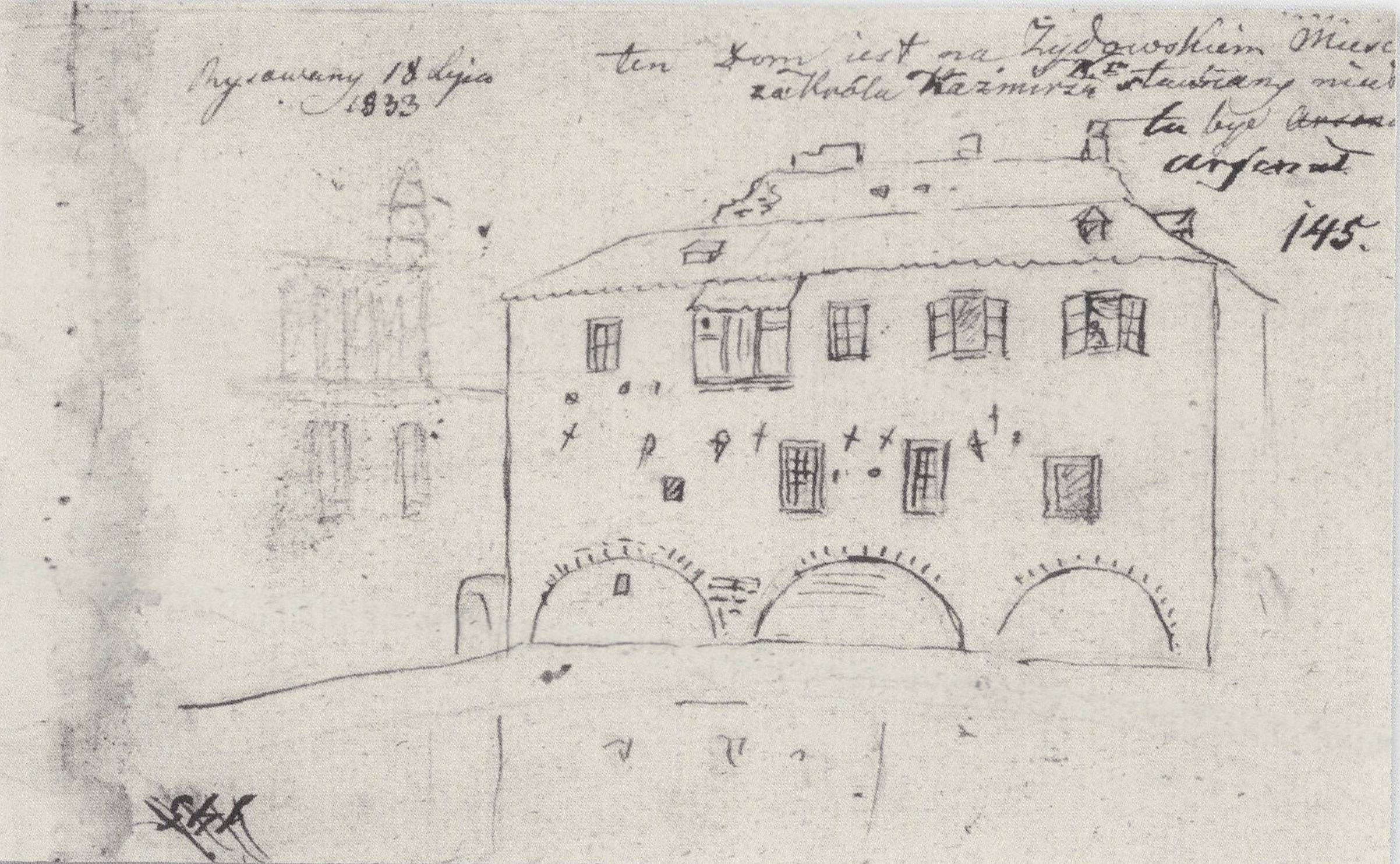 Synagoga na Górce w 1833 roku